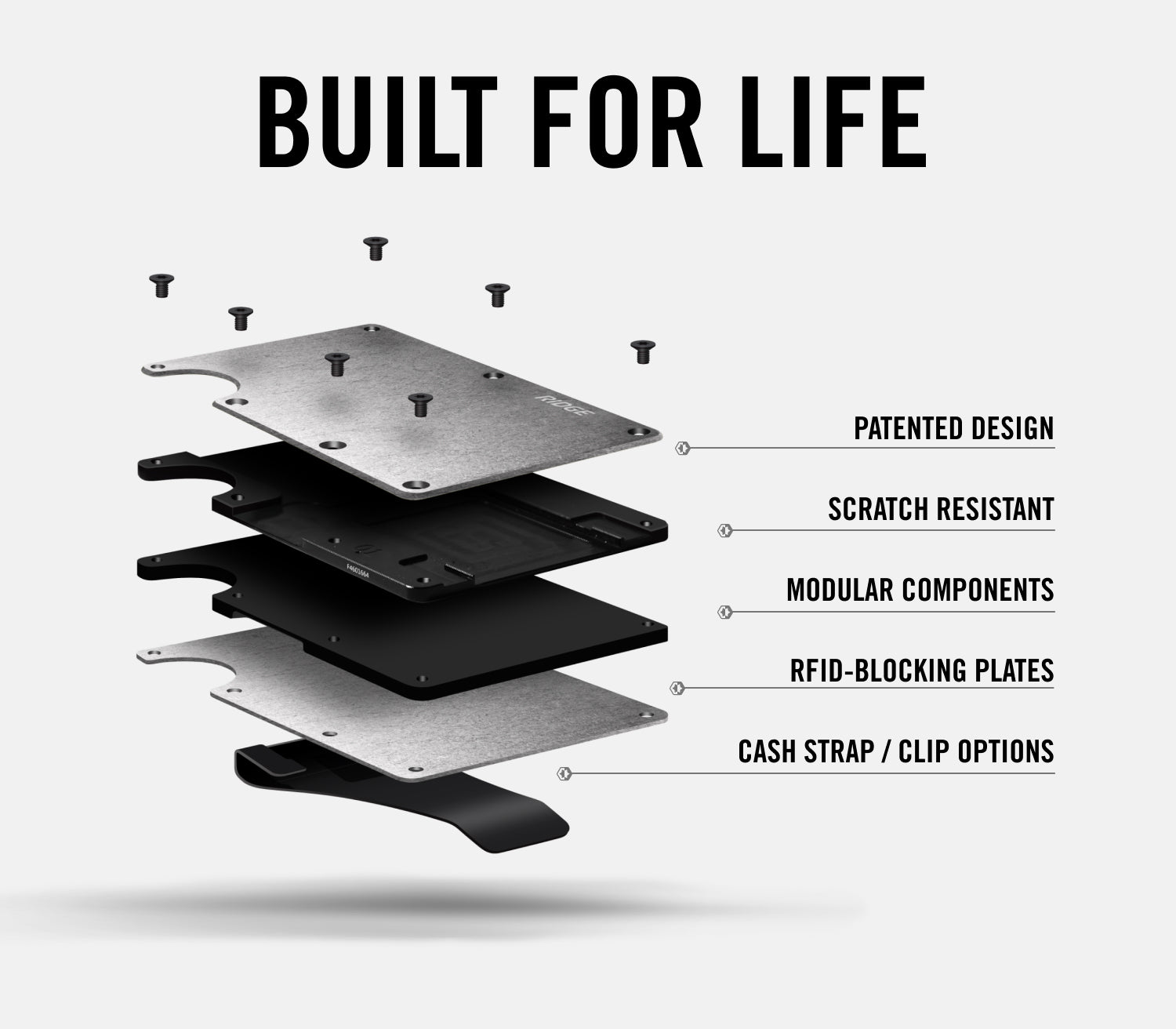 Ridge Wallet - Chicago Bears - Carbon Fiber 3k