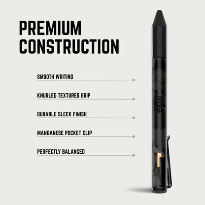 Ridge Bolt Action Pen - Forged Carbon